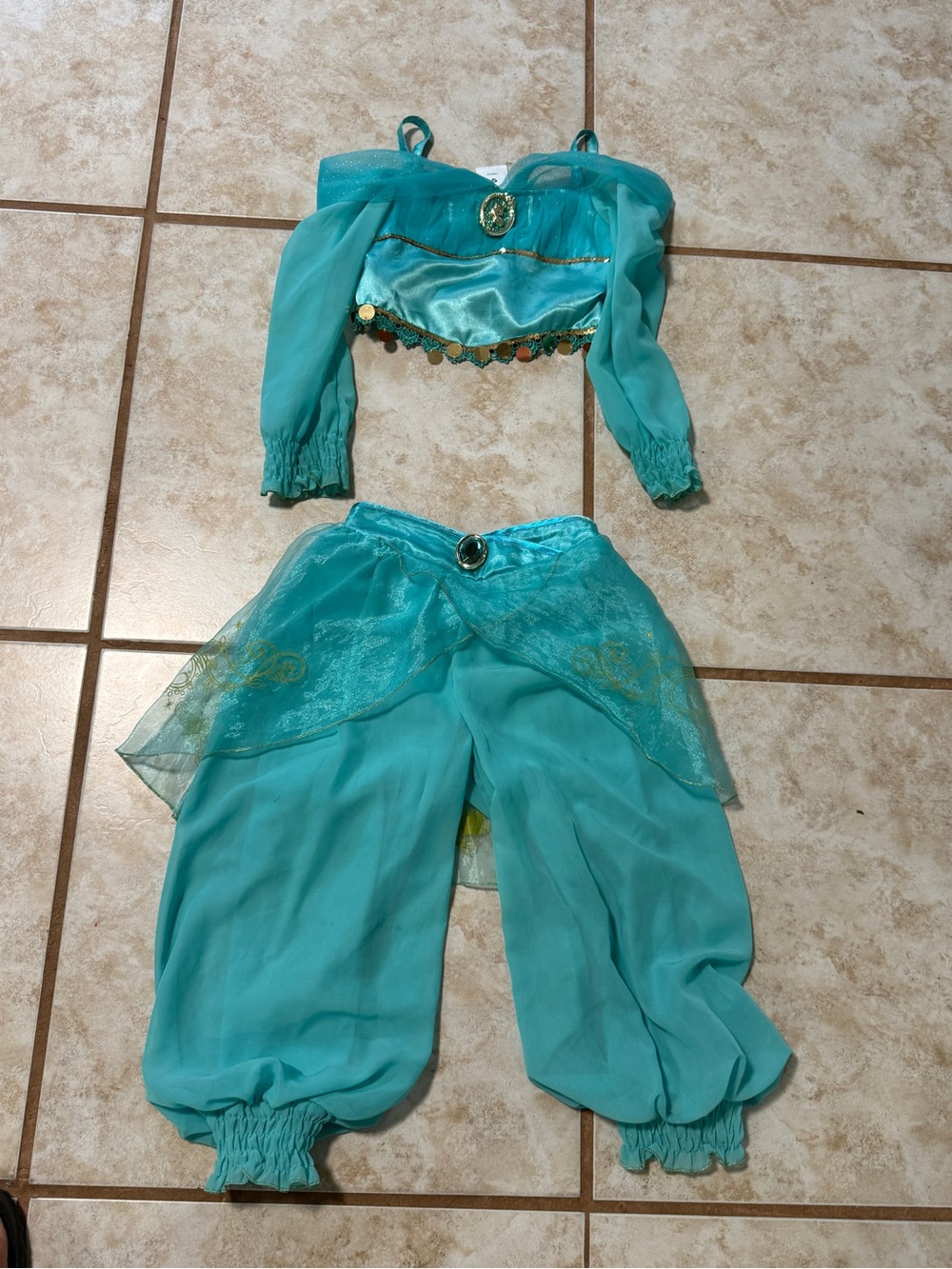 Disney Teal Princess Jasmine Two-Piece Costume